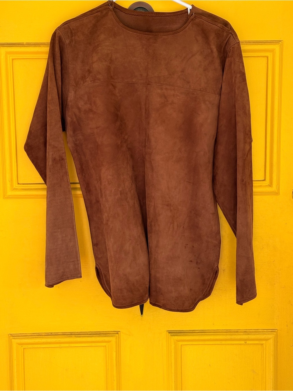 VTG Brown Suede Long Sleeve Top